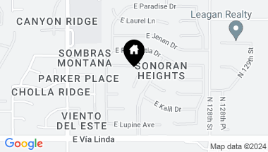 Map of 11746 N 125TH Place, Scottsdale AZ, 85259
