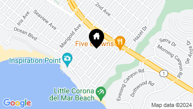 Map of 309 Poinsettia Avenue, Corona del Mar CA, 92625
