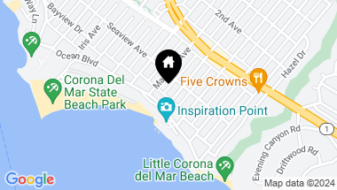 Map of 209 Narcissus Avenue, Corona del Mar CA, 92625