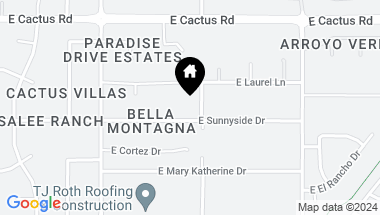 Map of 10550 E SUNNYSIDE Drive, Scottsdale AZ, 85259