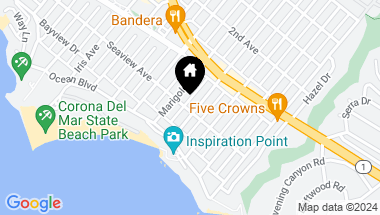 Map of 301 Narcissus Avenue, Corona del Mar CA, 92625