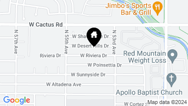 Map of 5346 W RIVIERA Drive, Glendale AZ, 85304