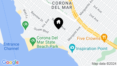 Map of 212 Larkspur Avenue, Corona del Mar CA, 92625