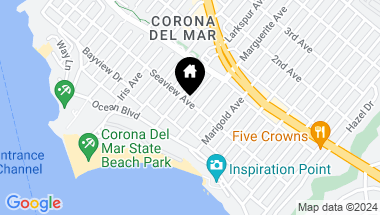 Map of 3221 Seaview Avenue, Corona del Mar CA, 92625
