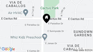 Map of 7235 E Paradise Drive, Scottsdale AZ, 85260