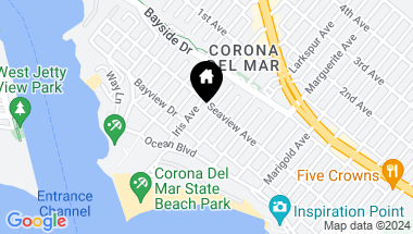 Map of 225 Jasmine Avenue, Corona del Mar CA, 92625