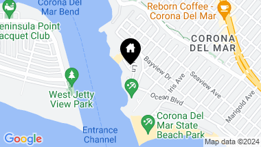 Map of 2709 Cove Street, Corona del Mar CA, 92625