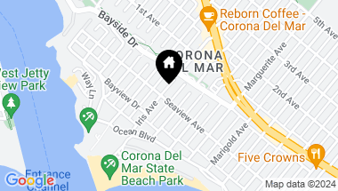 Map of 302 Iris Avenue, Corona del Mar CA, 92625