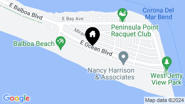 Map of 1730 E Oceanfront, Newport Beach CA, 92661