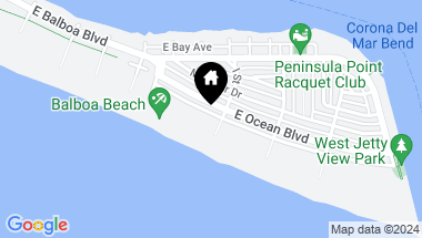 Map of 1572 E Oceanfront Drive, Newport Beach CA, 92661