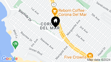 Map of 406 Jasmine Avenue, Corona del Mar CA, 92625