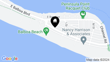 Map of 1555 E Ocean Boulevard, Newport Beach CA, 92661