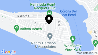 Map of 409 Belvue Lane, Newport Beach CA, 92661