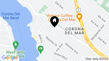 Map of 307 Goldenrod Avenue, Corona del Mar CA, 92625