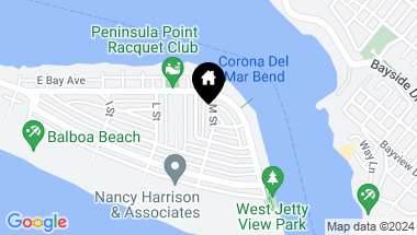 Map of 425 M Street, Newport Beach CA, 92661