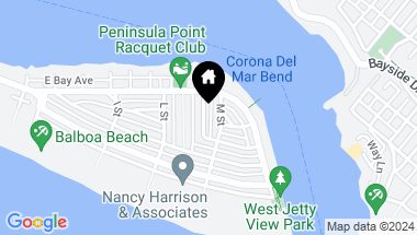 Map of 424 Seville Avenue, Newport Beach CA, 92661