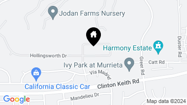 Map of 23940 Hollingsworth Drive, Murrieta CA, 92562