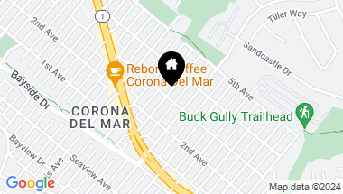 Map of 600 Larkspur Avenue, Corona del Mar CA, 92625