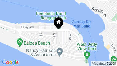 Map of 427 Belvue Lane, Newport Beach CA, 92661