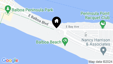 Map of 1320 E Oceanfront, Newport Beach CA, 92661
