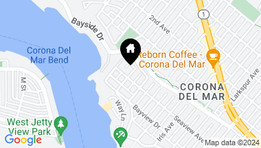 Map of 317 Dahlia Place, Corona del Mar CA, 92625