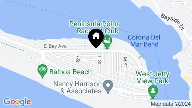 Map of 1905 E Balboa Boulevard, Newport Beach CA, 92661
