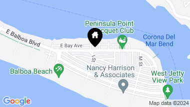 Map of 1701 E Balboa Boulevard, Newport Beach CA, 92661