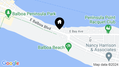 Map of 1319 E Balboa Boulevard C, Newport Beach CA, 92661