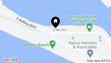 Map of 1418 E Balboa Boulevard, Newport Beach CA, 92661