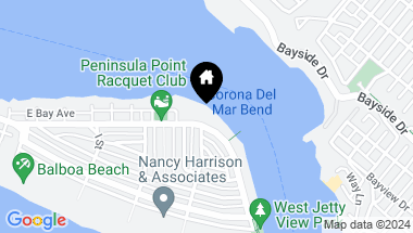 Map of 2116 E Balboa Boulevard, Newport Beach CA, 92661