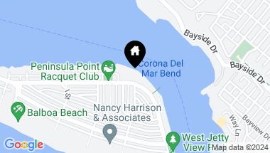 Map of 2112 E Balboa Boulevard, Newport Beach CA, 92661