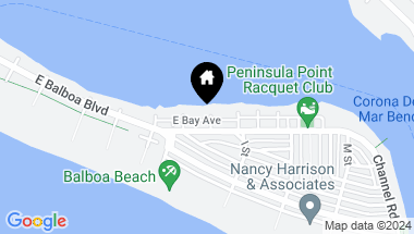 Map of 1519 E Bay Ave, Newport Beach CA, 92661