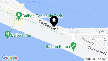 Map of 1209 E Balboa Boulevard, Newport Beach CA, 92661