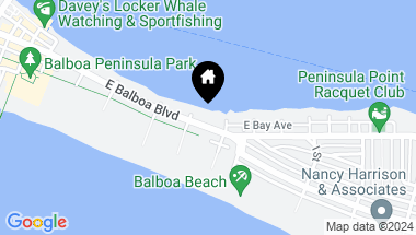Map of 1310 E Balboa Boulevard, Newport Beach CA, 92661