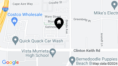Map of 35828 Crickhowell Avenue, Murrieta CA, 92563