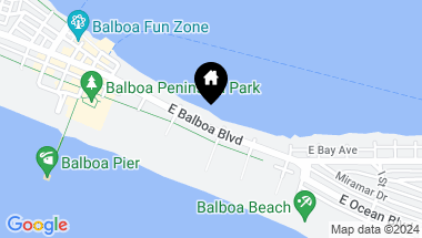Map of 1124 E Balboa, Newport Beach CA, 92661