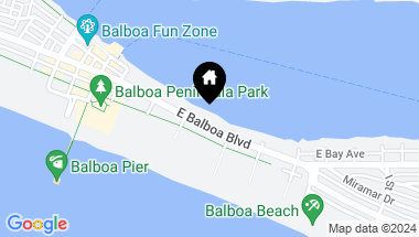 Map of 1114 E BALBOA Boulevard, Newport Beach CA, 92661