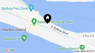 Map of 1007 E Balboa Boulevard, Newport Beach CA, 92661