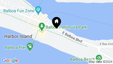 Map of 1003 E Balboa Boulevard, Newport Beach CA, 92661