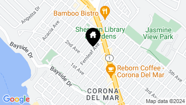 Map of 512 1/2 Fernleaf Avenue 2, Corona del Mar CA, 92625