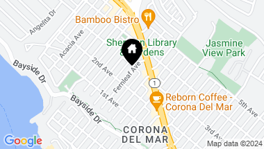 Map of 514 1/2 Fernleaf Avenue, Corona del Mar CA, 92625