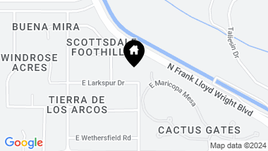Map of 10580 E LARKSPUR Drive, Scottsdale AZ, 85259
