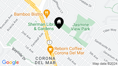 Map of 711 Heliotrope Avenue, Corona del Mar CA, 92625