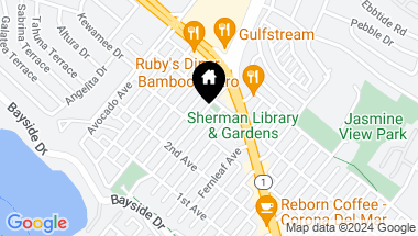 Map of 612 Carnation Avenue, Corona del Mar CA, 92625
