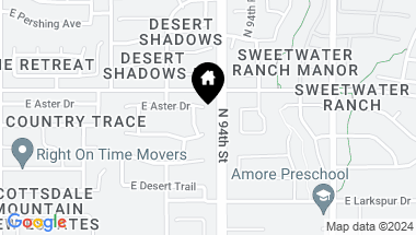 Map of 9371 E Aster Drive, Scottsdale AZ, 85260