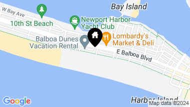 Map of 600 W Oceanfront, Newport Beach CA, 92661