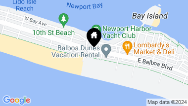 Map of 713 W Balboa Boulevard, Newport Beach CA, 92661