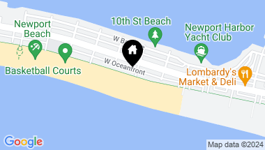 Map of 1004 W Oceanfront, Newport Beach CA, 92661