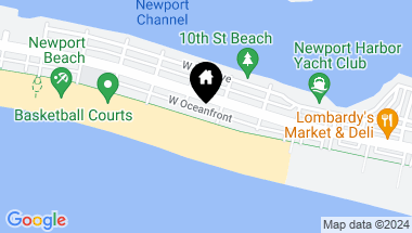Map of 1008 W Oceanfront, Newport Beach CA, 92661
