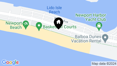 Map of 1104 W Oceanfront, Newport Beach CA, 92661